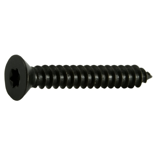 Midwest Fastener Sheet Metal Screw, #10 x 1-1/4 in, Black Steel Flat Head Torx Drive, 15 PK 36933 - main